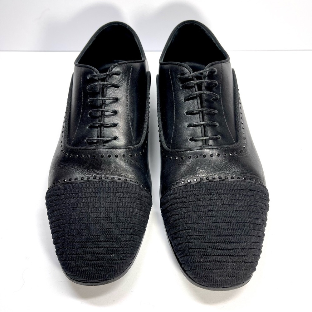 Stuart Weitzman Men's Black Premiere Party Cap-Toe Oxford Loafers Size‎ 10M